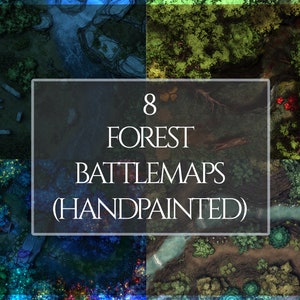 DND Forest Battle Maps-bundel, kerkers, draken, Roll20-kaarten, Foundry VTT, digitale gevechtskaarten, tabletop-avonturen