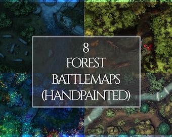DND Forest Battle Maps Bundle, Dungeons, Dragons, Roll20 Maps, Foundry VTT, Digital Battlemaps, Tabletop Adventures