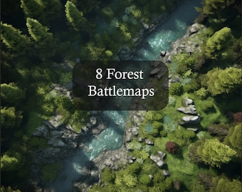 DnD Forest Battlemaps v1 Bundle, 8 D&D Battlemaps, Dungeons and Dragons Battle Maps, Roll20 Battlemap, Fantasy Grounds, Foundry VTT
