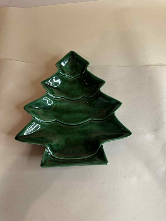 ヴィンテージ グリーン クリスマスツリー セラミック 小物入れ - Etsy 日本