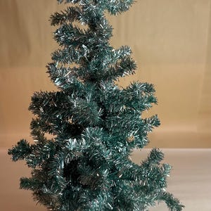 Vintage 19” Teal Tabletop Christmas Tree