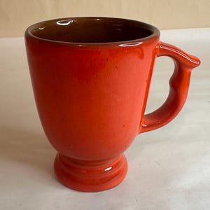 Vintage Frankoma Pottery Orange Westwind Mug