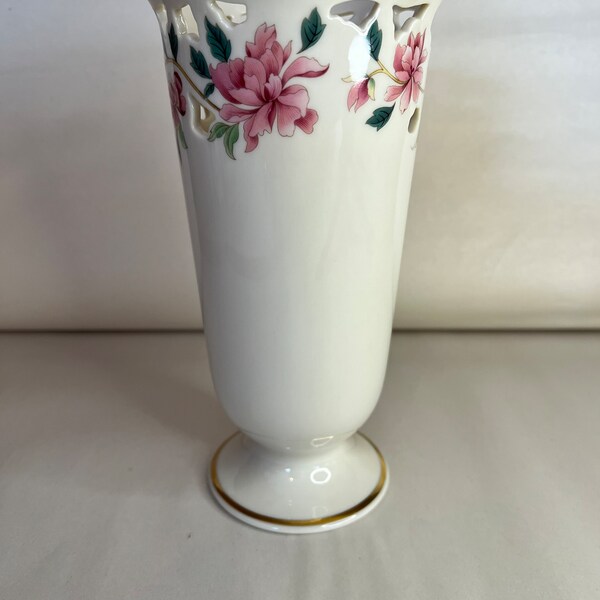 Vintage Lenox Barrington Collection Floral Pierced Vase