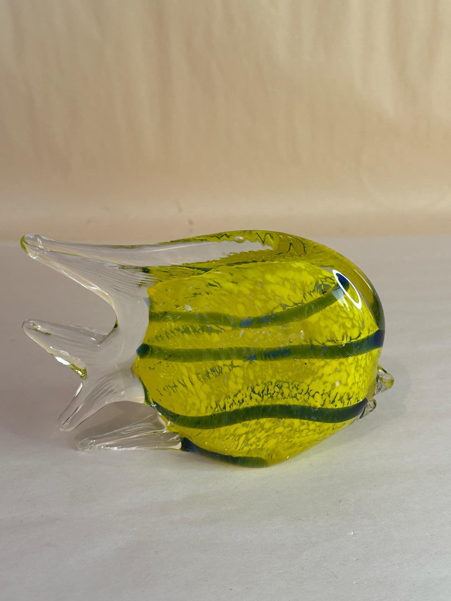 Murano Art Glass Yellow Angel Fish
