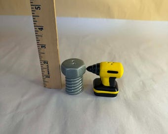 Ceramic Tools Salt and Pepper Shakers Set