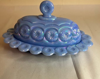 Moon and Star Delphite Carnival Butter Dish 1/80 Made