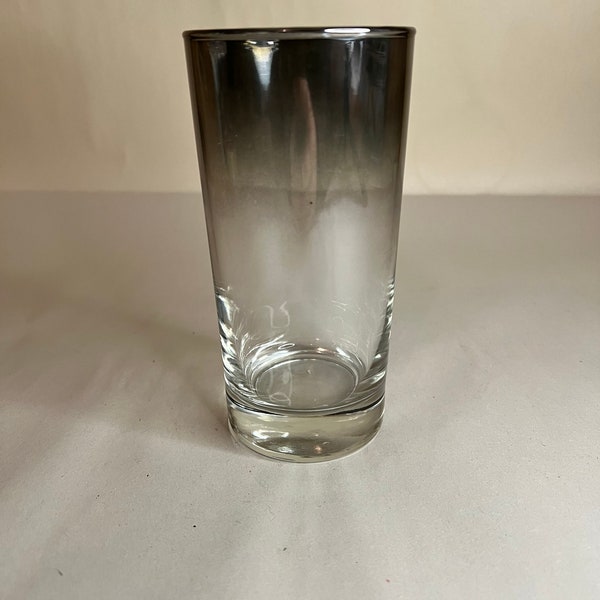 Vintage Dorothy Thorpe Crystal Silver Ombre Mercury Fade Highball Glass