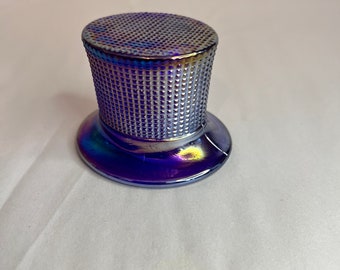 Vintage Imperial Carnival Cobalt Carnival Top Hat Toothpick Holder