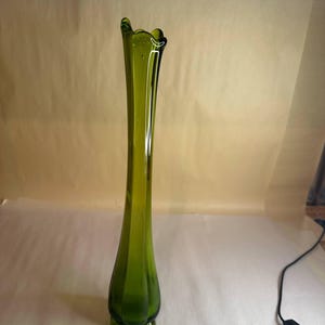 Vintage Viking Mid Century Green Swung Vase