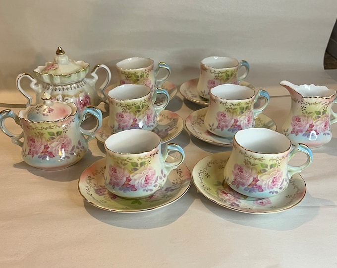 Vintage Nippon China Hand Painted Tea Set / Cottage Style From 1950s 15