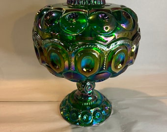 Moon and Star Emerald Green Carnival 12 inch Compte