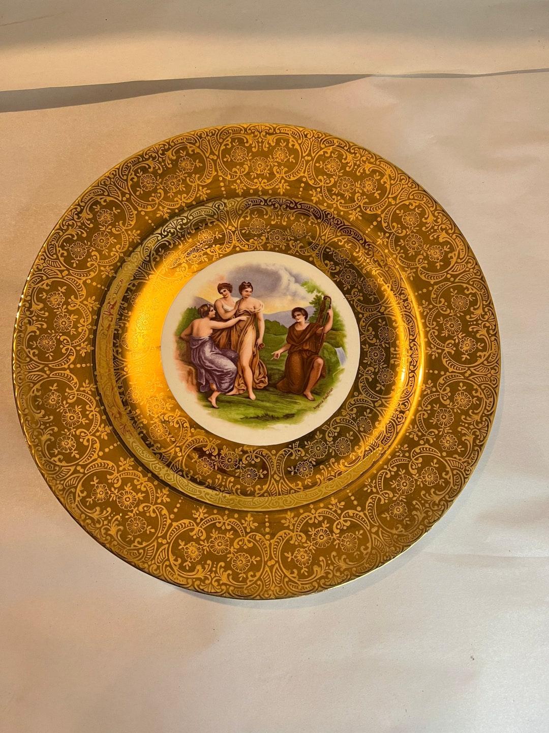 Lafayette China Warranted 22 K Gold the Edwin M Knowles China Company