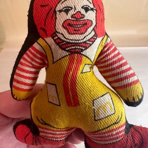 Vintage McDonalds Ronald McDonald Stuffed Plush Ornament