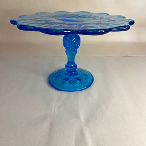 Moon and Star Colonial Blue 9” Cake Stand