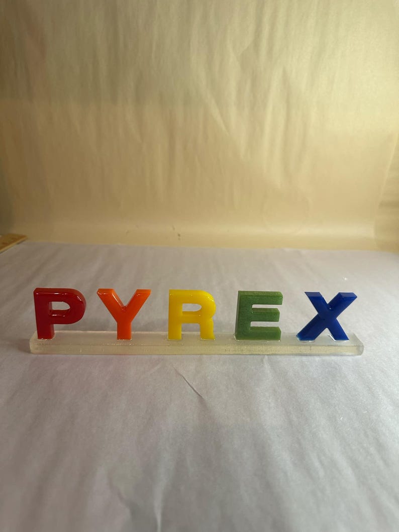 Pyrex Capital Letters Pyrex Acrylic Sign - Etsy