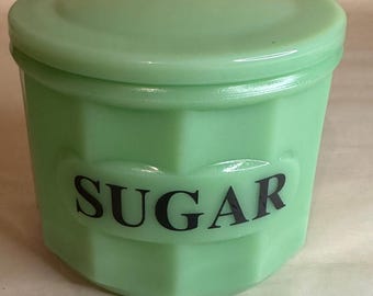 Jadeite Sugar Dish with Lid