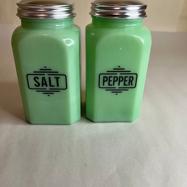 Hazel Atlas Jadeite Salt and Pepper Shakers