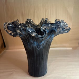 Fabulous Murano Art Glass Large Blue Vase