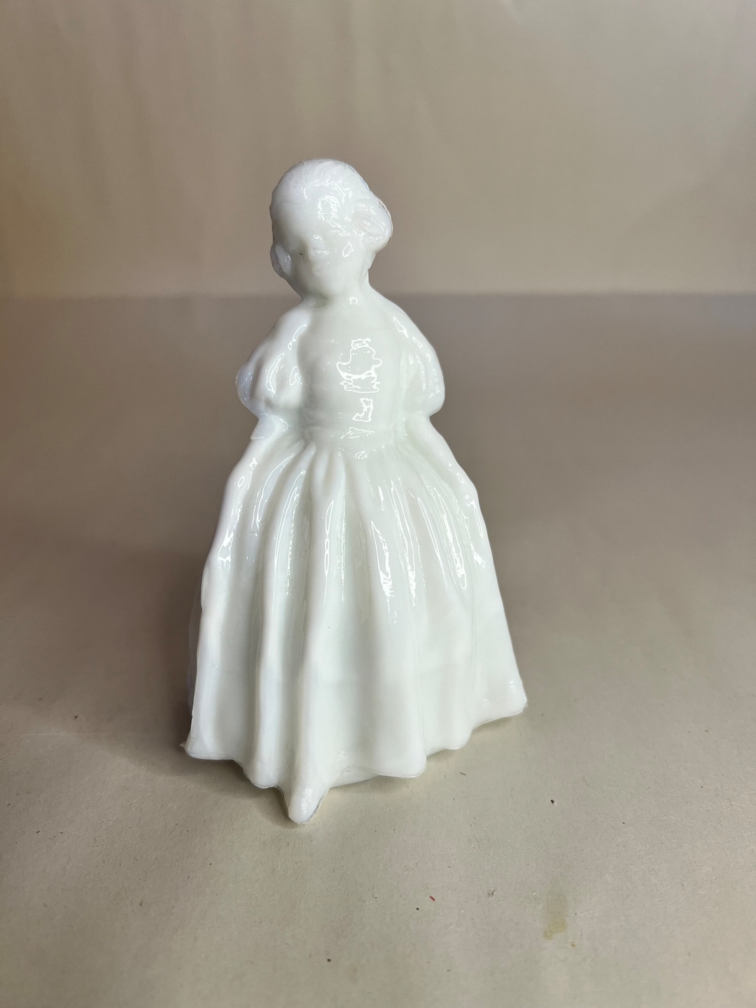 Fenton Colonial Lady Milk Glass Figurine - Etsy