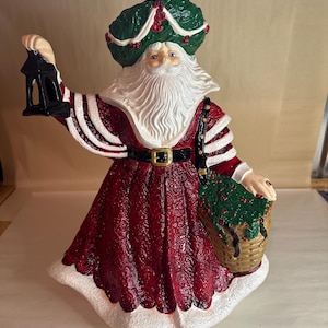 Vintage Ceramic Christmas Santa Planter