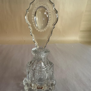 Vintage Crystal Clear Parfüm-Flasche mit Stopfen