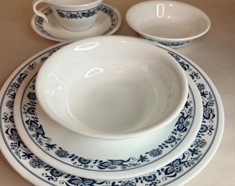 Vintage Corelle “Old Town Blue Onion” Dinnerware