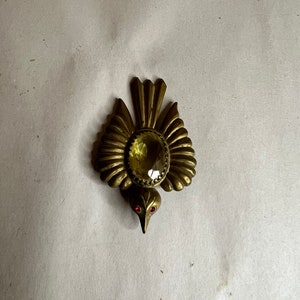 Vintage Phoenix Jeweled Brooch Pendent
