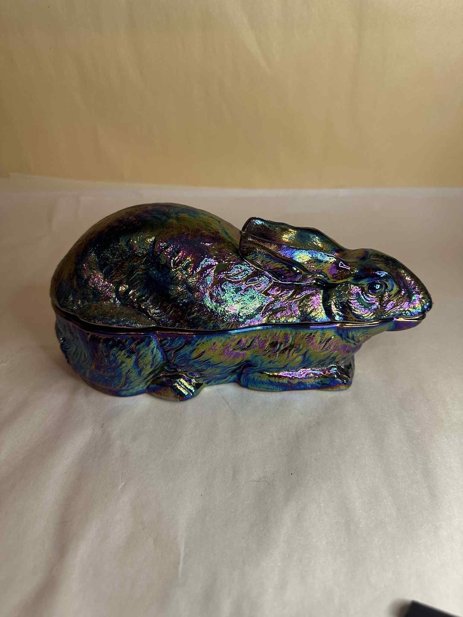 【激レア】永明&良浜　ガラスマグネット　アドベンチャーワールド【非売品】 Vintage Imperial Carnival Amethyst Carnival Rabbit Large Candy