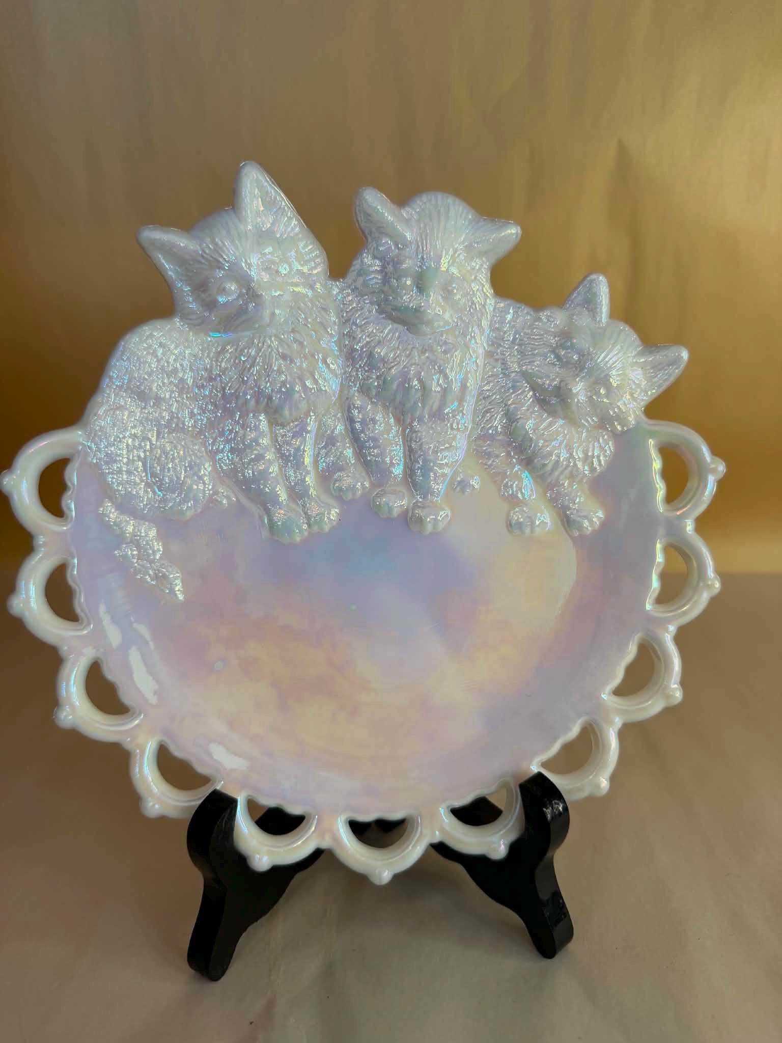 Westmoreland Cat Milk Glass - Etsy