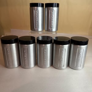 Vintage Made in Italy Metall Gewürzkanister Set