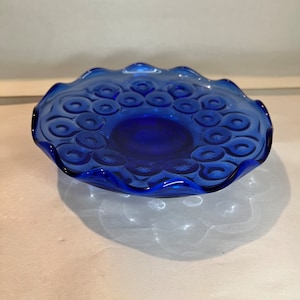 Moon and Star Cobalt Blue Tidbit Tray