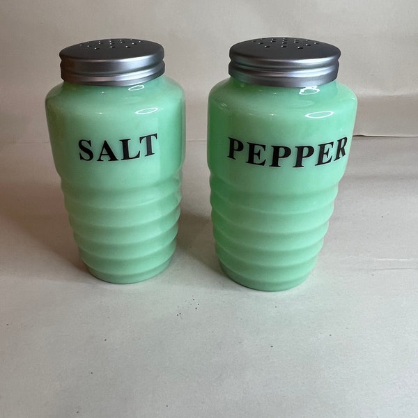 Jadeite Salt and Pepper Shaker Set