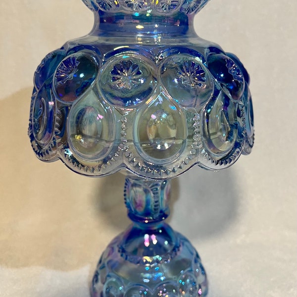 Moon and Star Kimberlite Blue Carnival 3 Piece Lamp