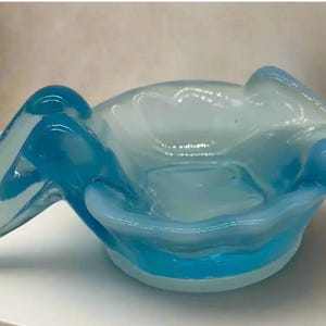 Blue Opalescent Bathing Beauty Ballerina Soap Dish