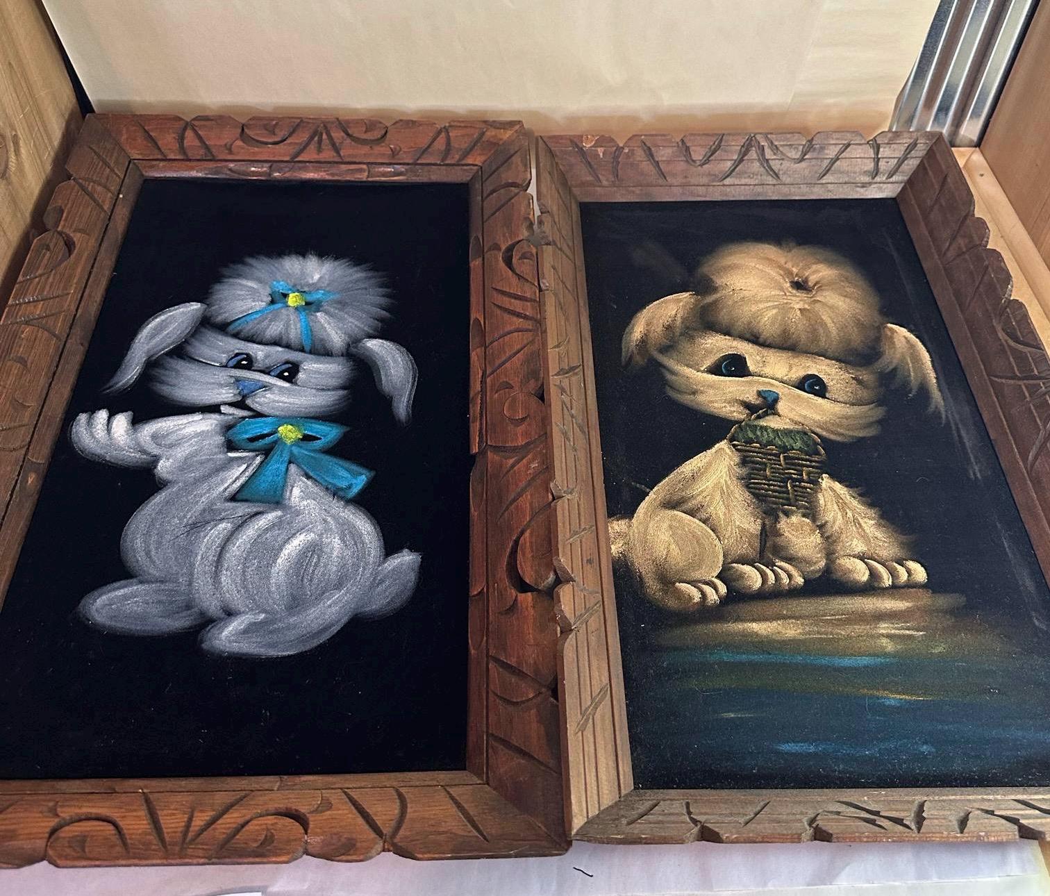ヴィンテージ　70s ベルベットペインティング スヌーピー フライングエース Snoopy Velvet Painting - Etsy
