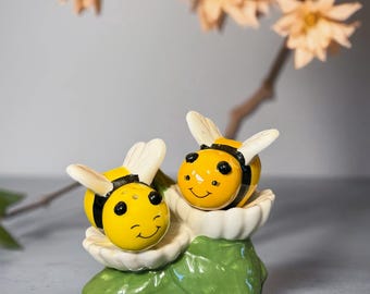 Ceramic Bumblebees Salt and Pepper Shakers Pair - Etsy