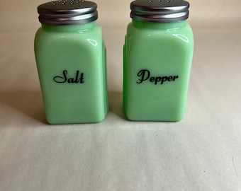 Jadeite Roman Arch Salt and Pepper Shakers