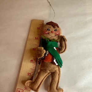 Vintage Annalee Doll Christmas Gingerbread Man Ornament