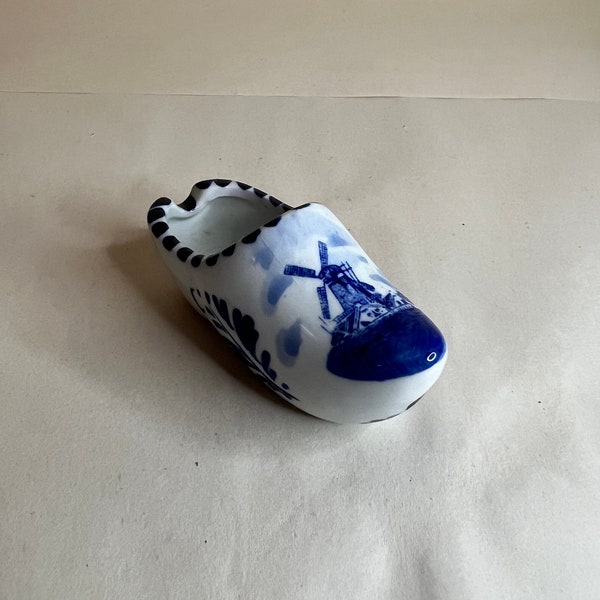 Vintage Delft Miniature Dutch Holland Clog Ashtray