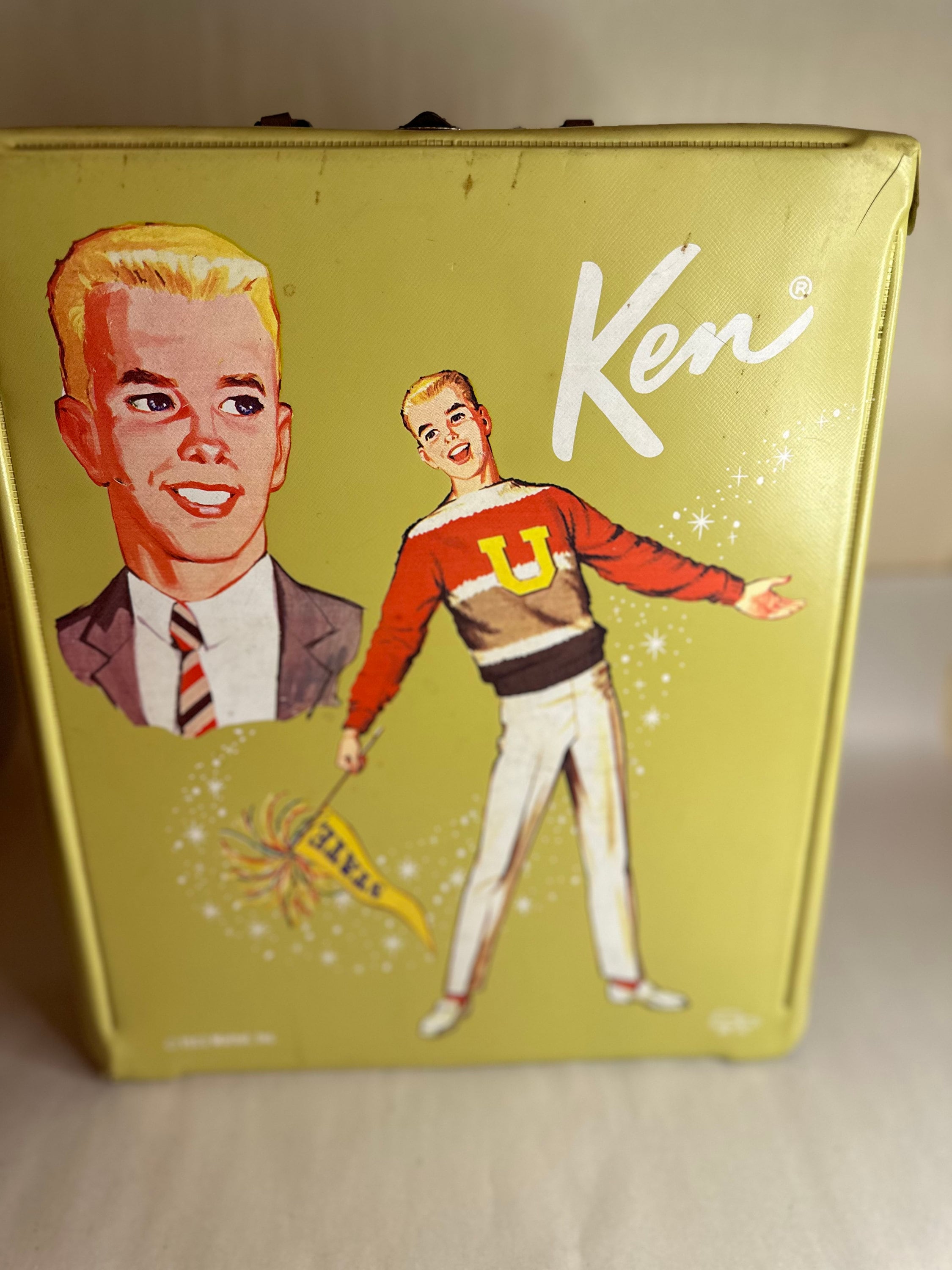 1963 Vintage Barbie Carrying Case Double Trunk Black Ken
