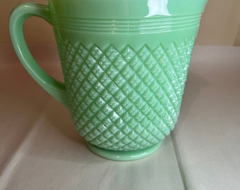 Jadeite Diamond Point Addison Pattern Large Pitcher