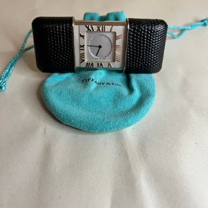 Vintage Tiffany & Co Atlas Silver and Leather Travel Alarm
