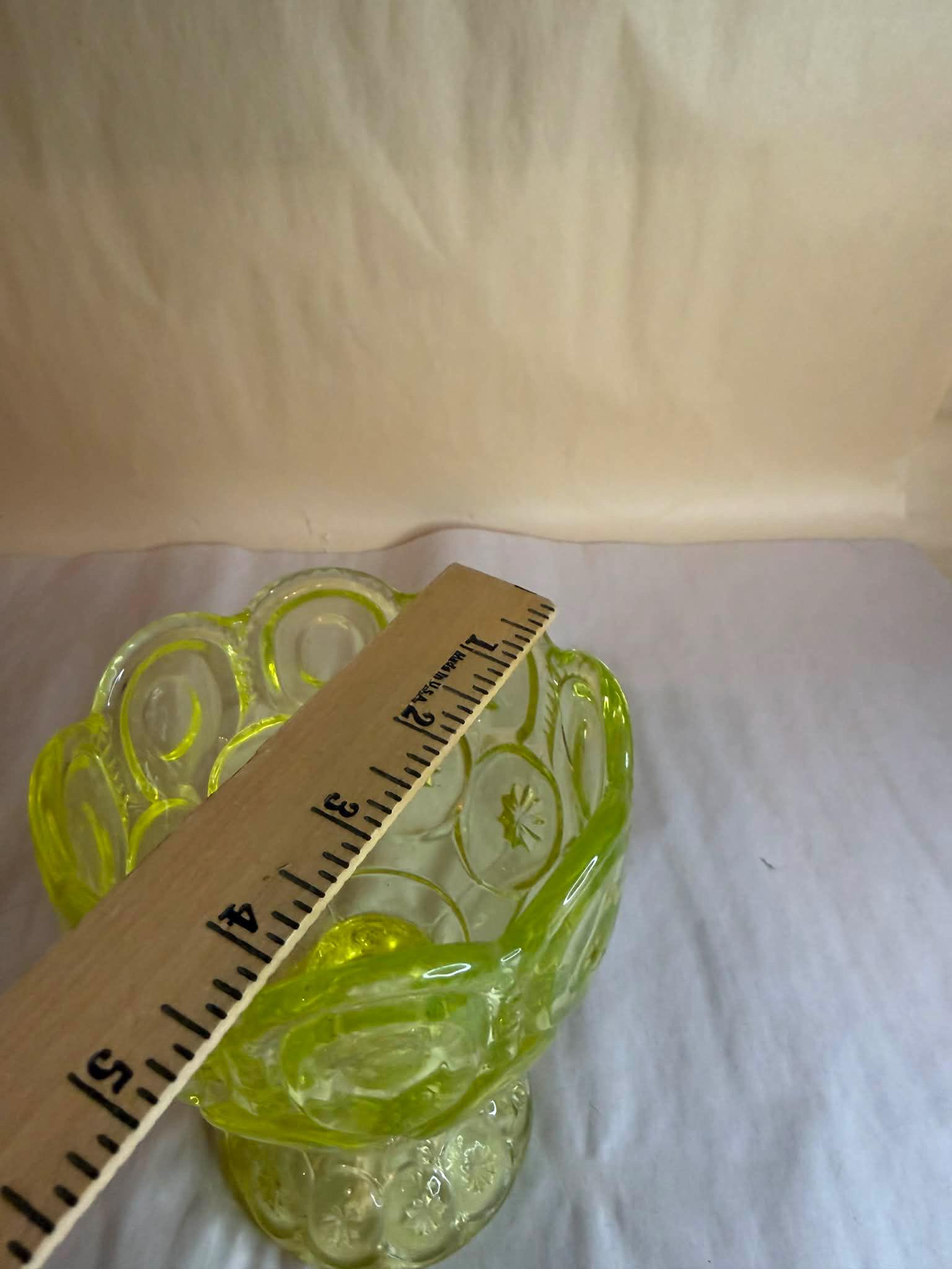 Moon and Star LG Wright Vaseline Uranium Candy Dish - Etsy