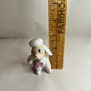 Vintage 1950’s Enesco Japan Poodle Scratching Her Ear Figurine