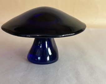 Jumbo Mushroom Cobalt Blue Viking Glass Mould by Mosser