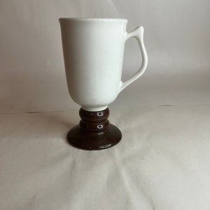 Vintage Hall Pottery Pedestal Irish Coffee Mug