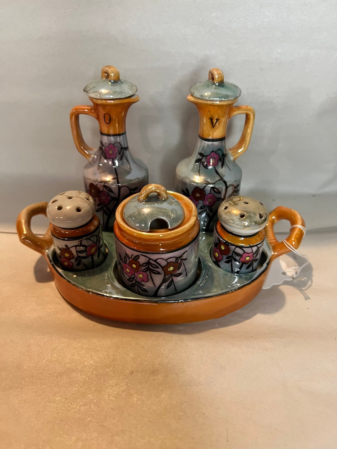 Noritake Lusterware Breakfast Condiment Set Etsy