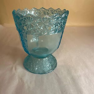 Fenton Daisy and Button Electric Blue Sugar Dish