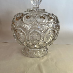 Adams 1800s EAPG Moon and Star 10” Compote