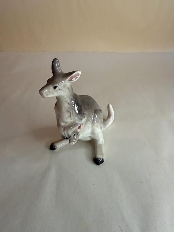 ヴィンテージ日本製陶器製カンガルーとジョーイの置物 - Etsy 日本
